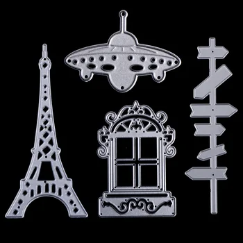 

4 Style Signpost Window Towel Metal Cutting Dies DIY Scrapbooking Decor Embossing Album Paper Card template Stencil