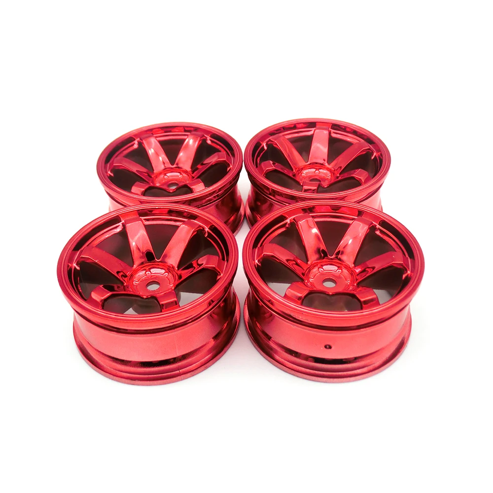 4 шт. синие/красные/Серебристые пластиковые диски для 1/10 HSP HPI Traxxas Tamiya Kyosho RC