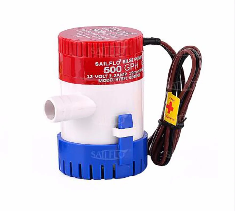 SAILFLO Bilge Pump 350/500/750/1100 GPH 12V Fully Submersible Boat