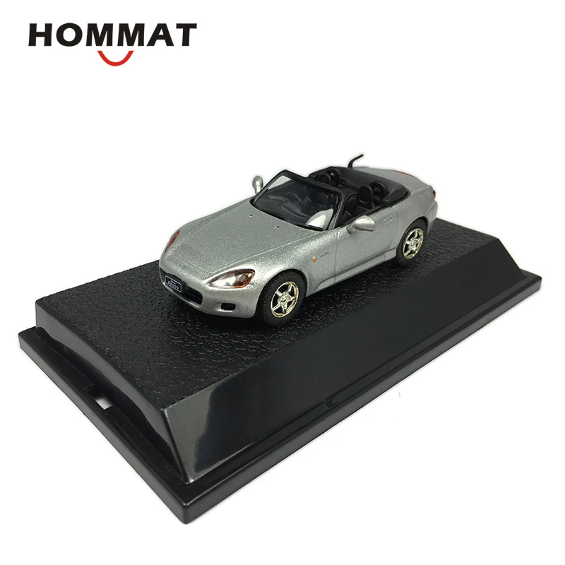 HOMMAT Simulation 1/43 Honda S2000 конвертируемая спортивная модель автомобиля литая модель игрушечного автомобиля Коллекционная модель автомобиля игрушки для детей - Цвет: Silver