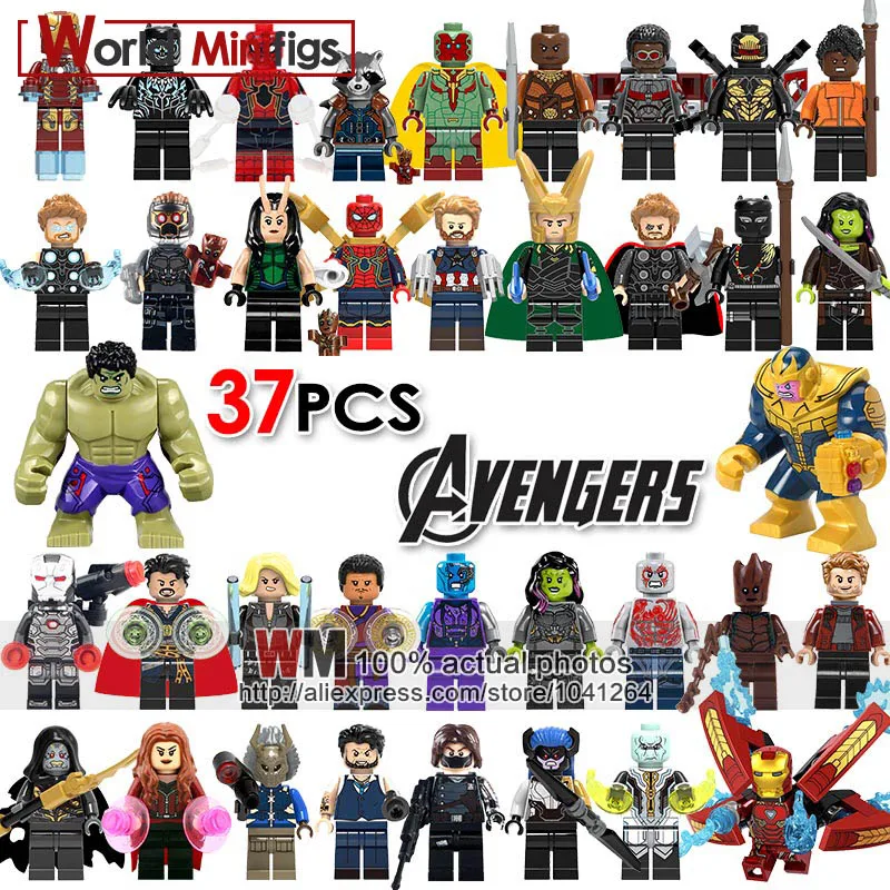 Single Avengers Infinity War Iron Man Heroes Building Blocks Toys Gifts New 2019 Comic Book Hero Action Figures Comic Figures