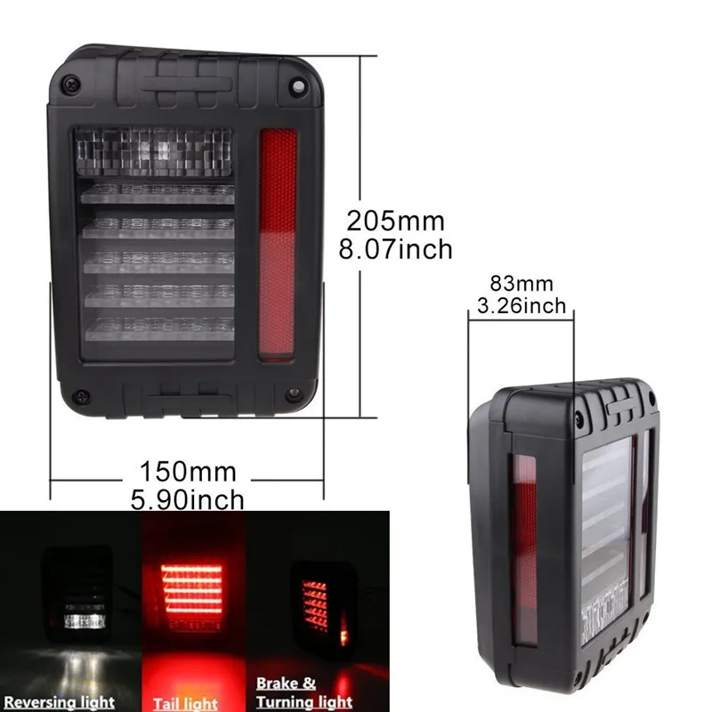 Новый LED задний хвост свет сигнал лампы заднего хода для Jeep Вранглер JK, как Сингапур, j8 ДЖЕЙТИЭЛ 07-16 Новый LED задний хвост свет сигнал лампы заднего хода для Jeep Вранглер JK, как Сингапур, j8 ДЖЕЙТИЭЛ 07-16