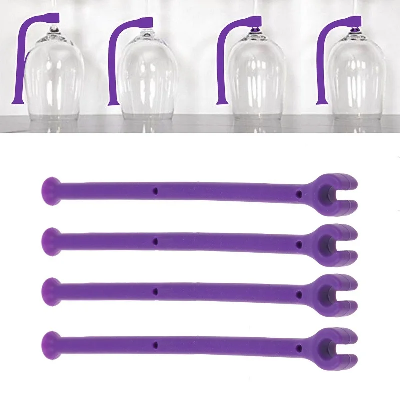 Flexible Wine Glass Silica gel Holder Dishwasher Set Saver Unique Saver Wine Glass Rack Dishwasher Attachment Holder For Home