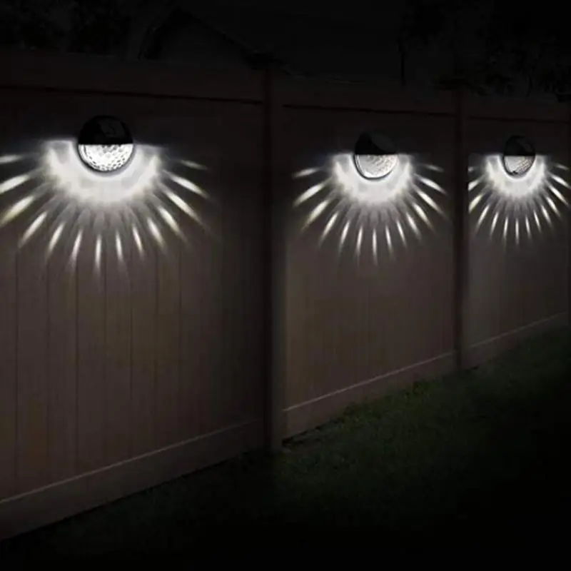 

1PC Solar Power Light Sensor LED Wall Light Outdoor Garden Fence IP65 Waterproof Lamp Solar Decorative Lamp Chrismas Light