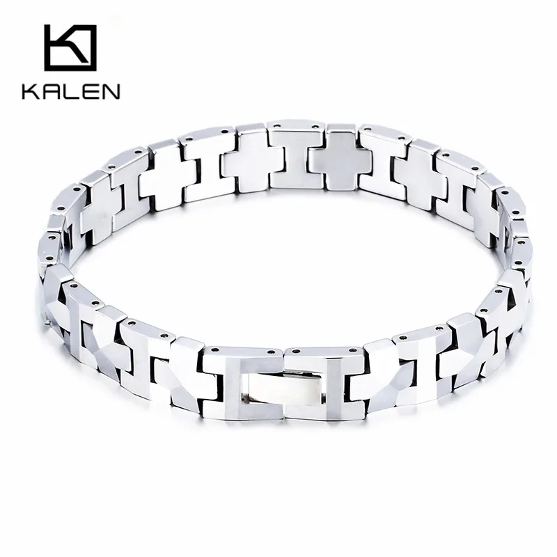 

Kalen New Jewelry Men Women Real Tungsten Bracelets Health Care Hologram Energy Bracelets Unisex Fashion Link Chain Bangles Gift