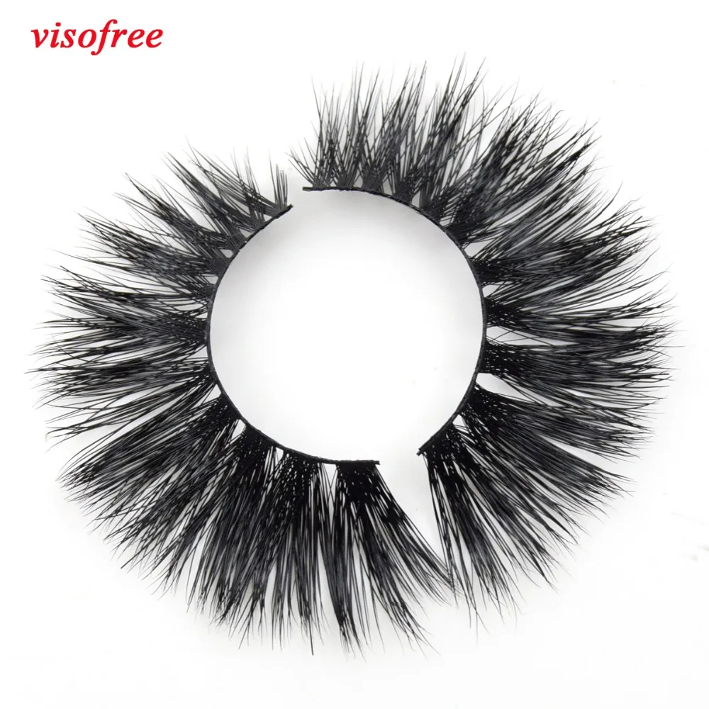 Visofree 3D норки ресницы Эффектный объем ресниц жестокости Полный Газа Lashes Hand Made Толстая норки Накладные ресницы 22