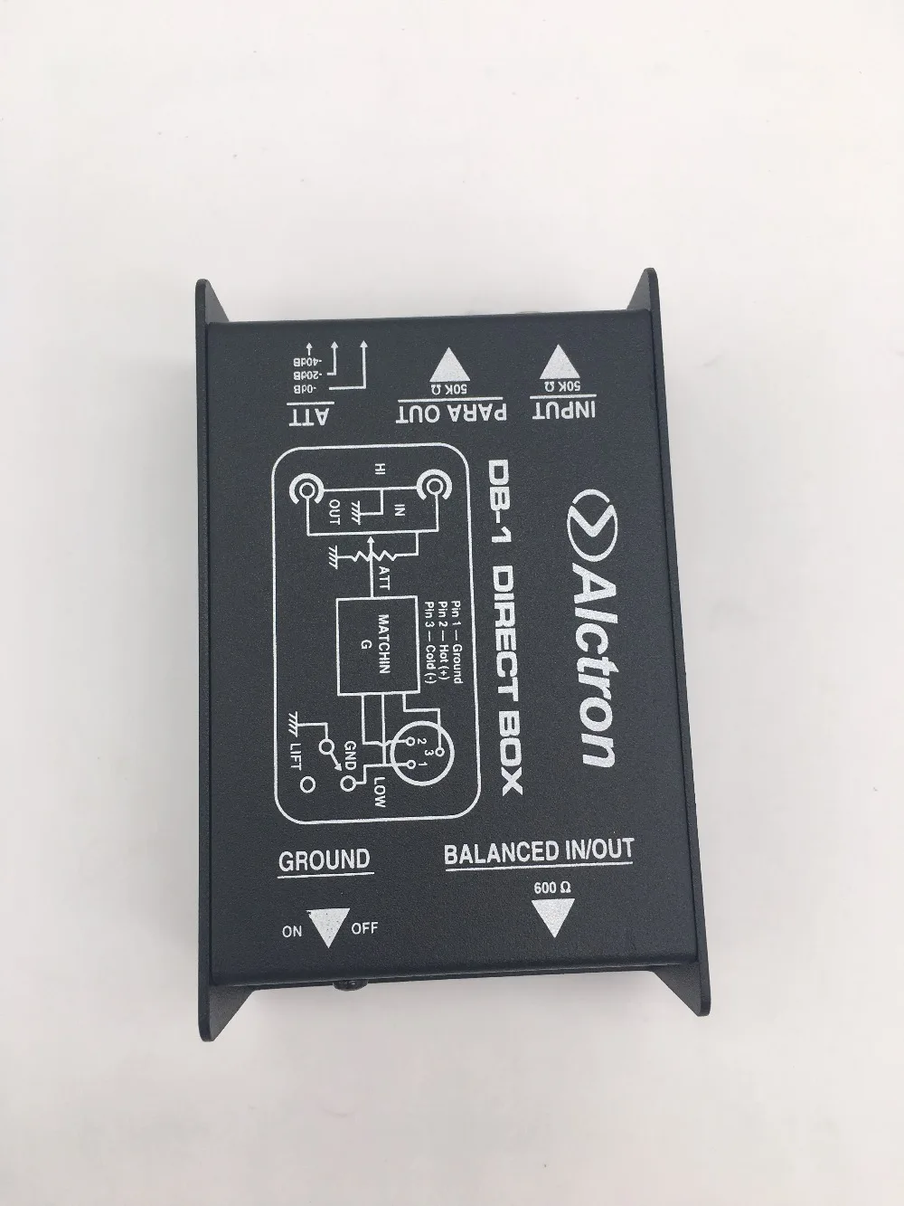 Alctron DB-1 DI Direct Box DI Box пассивная одноканальная прямая коробка преобразования HI-Z сигнала в LO-Z XLR для клавишников, басистов