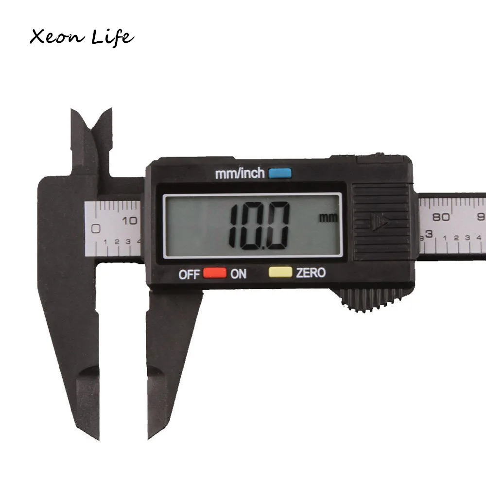 

ISHOWTIENDA 150mm/6inch 245x 80 x 15mm LCD Digital Electronic Carbon Fiber Vernier Caliper Gauge Micrometer Measuring Tool