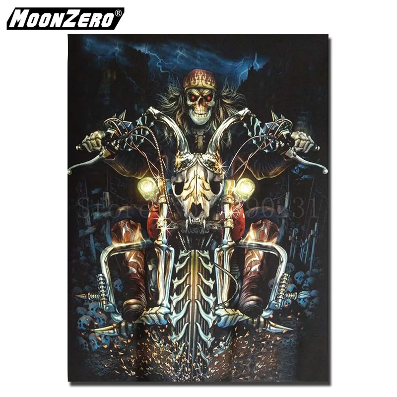 

5D DIY Diamond Painting Skeleton and motorcycle Picture Full Square iamond Embroidery Rhinestone Gift Set Home Decor WYZ181201