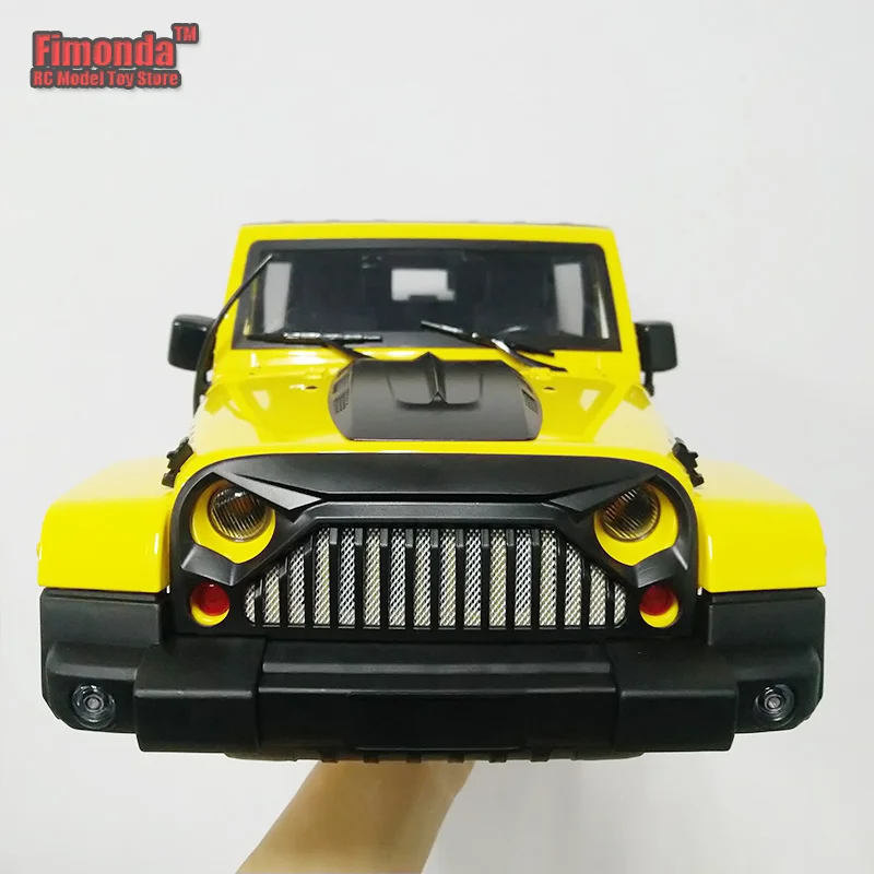 

1:10 RC Car Body Shell Jeep Wrangler Rubicon For 1/10 RC Crawler Car Axial SCX10 270mm Wheelbase Engine Cover Intake Grille part