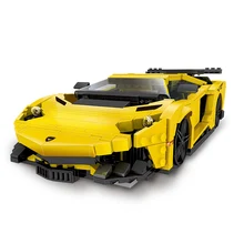 XingBao Technic блоки Гоночная машина 03008 834 шт желтый автомобиль Lamborghi Кирпичи Строительные блоки совместимы с логотипом Блоки Автомобиля
