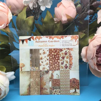 

12pcs/Pack 6*6inch Autumn Garden Patterned Paper Pack for Scrapbooking DIY Happy Planner Card Making Journal Project