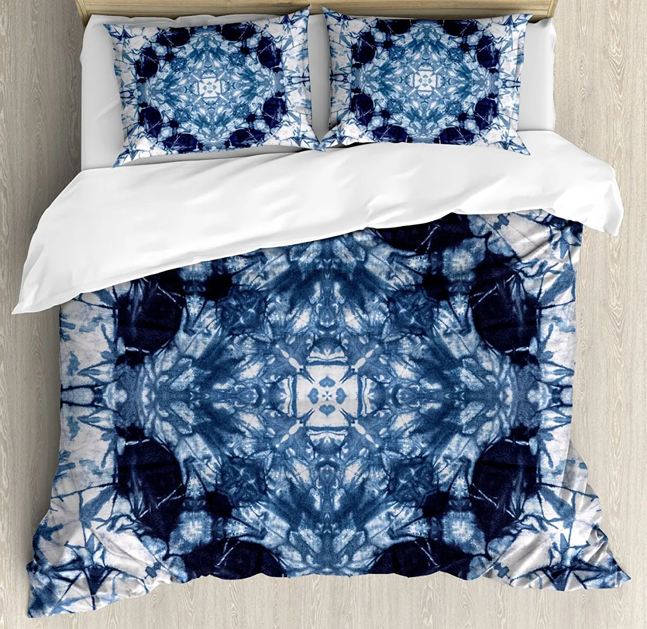 

Duvet Cover Set, Microcosm Motif Generated with Digital Large Volume Active Rough Effect, 4 Piece Bedding Set