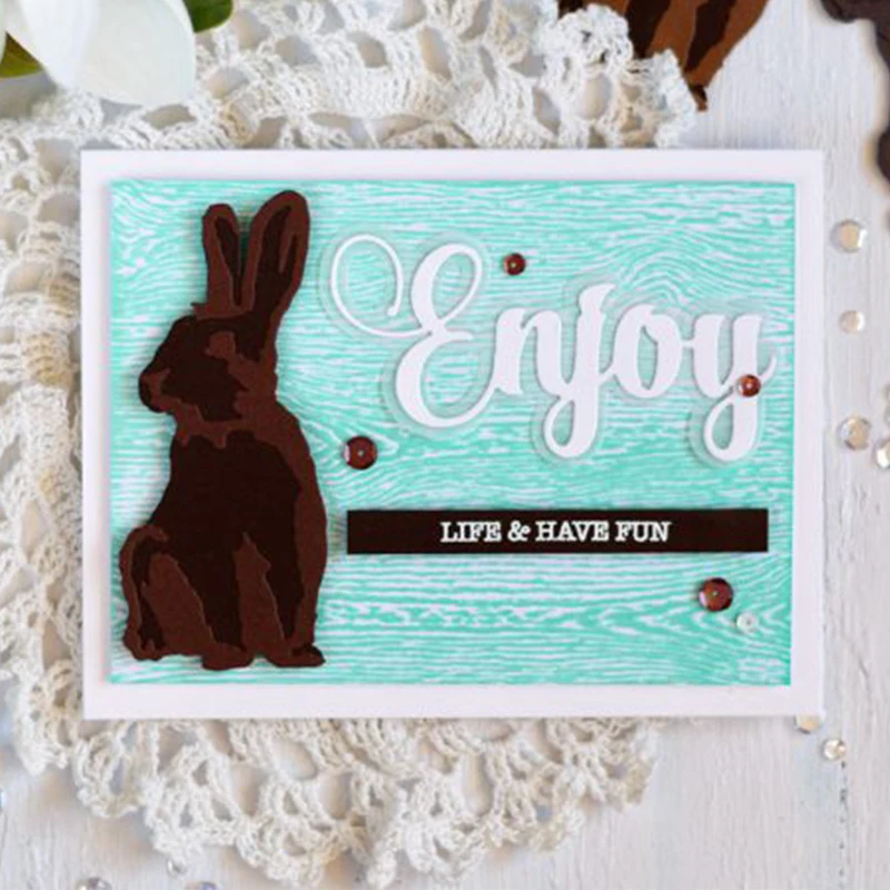 

7pcs Easter Bunnys Shape Metal Cutting Dies Stencil Scrapbook Album Embossing For Gift Card Making Handcraft
