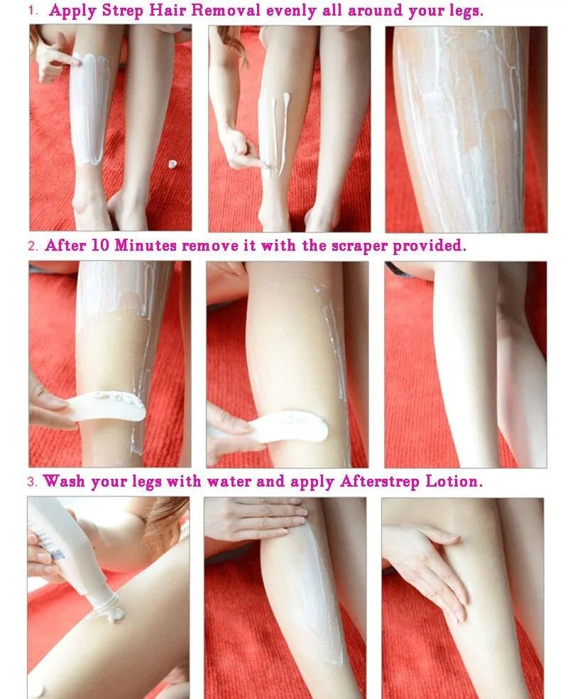 STREP Permanent Hair Removal Cream Set For Leg Pubic Hair Kit