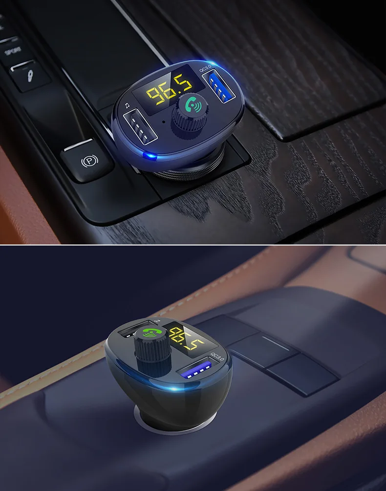 Быстрое Автомобильное зарядное устройство для телефона в автомобильный комплект Bluetooth fm-передатчик модулятор аудио Музыка MP3 плеер QC3.0 Dual USB Автомобильное зарядное устройство для телефона