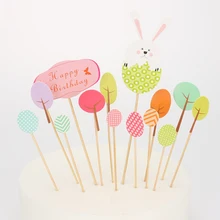 Easter Egg and Easter Bunny Cake Decoration Cupcake Wrappers Toothpick Toppers