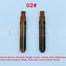 Нет. 02 автомобиль модифицированный дистанционный ключ лезвие для Toyota Crown Caramel Fengji Camry модифицированный флип удаленный ключ оболочки лезвие Repacemet