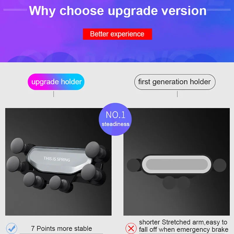 Новейший гравитационный Автомобильный держатель для телефона, автомобильный держатель для телефона, подставка для iPhone X samsung S10, универсальный держатель для мобильного телефона