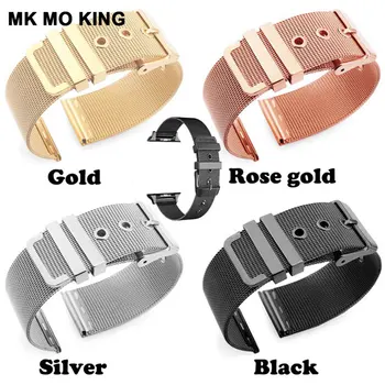 

Milan Stainless Steel strap for bracelet women iphone role men x Apple watch band Loop Link iwatch 42mm 44mm 38mm serise 2 3 4