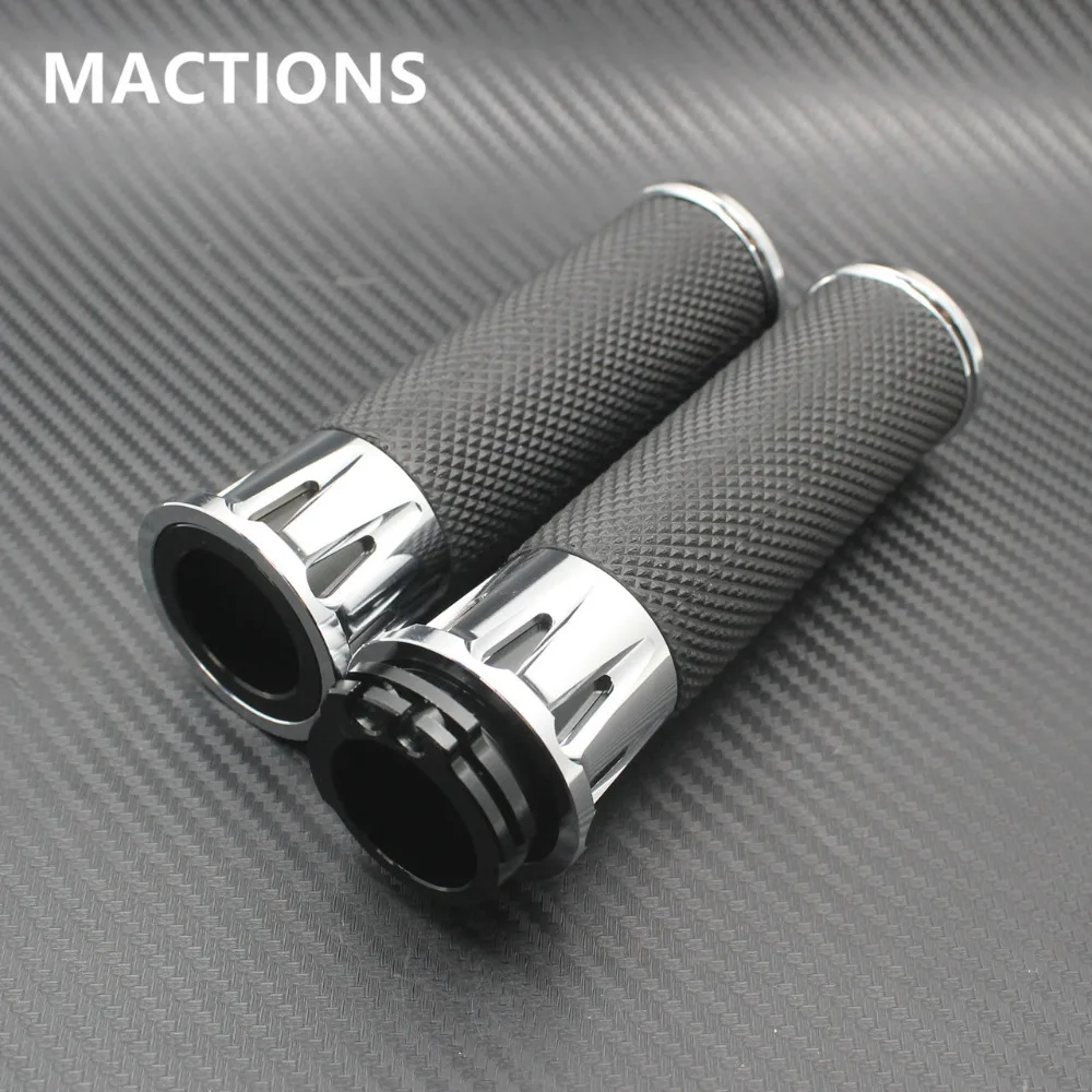 

Motorcycle Accessories 1" 25mm Chrome Motorcycle Parts CNC Edge Handlebar Hand grips For Harley Sportster 883 XL Cruiser Custom