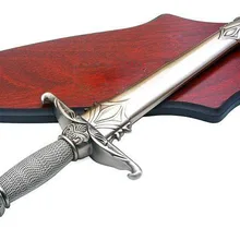 S0372 миниатюрный Мозес стали Нож Меч w/доска стены и ножны 13.4"