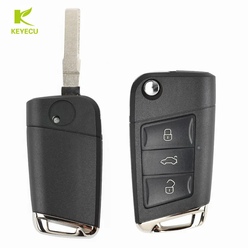 KEYECU 3 кнопки Гольф 7 Стильный дистанционный ключ автомобиля 434 МГц 1K0 959 753G/1K0 959 753 N для Volkswagen Seat Skoda