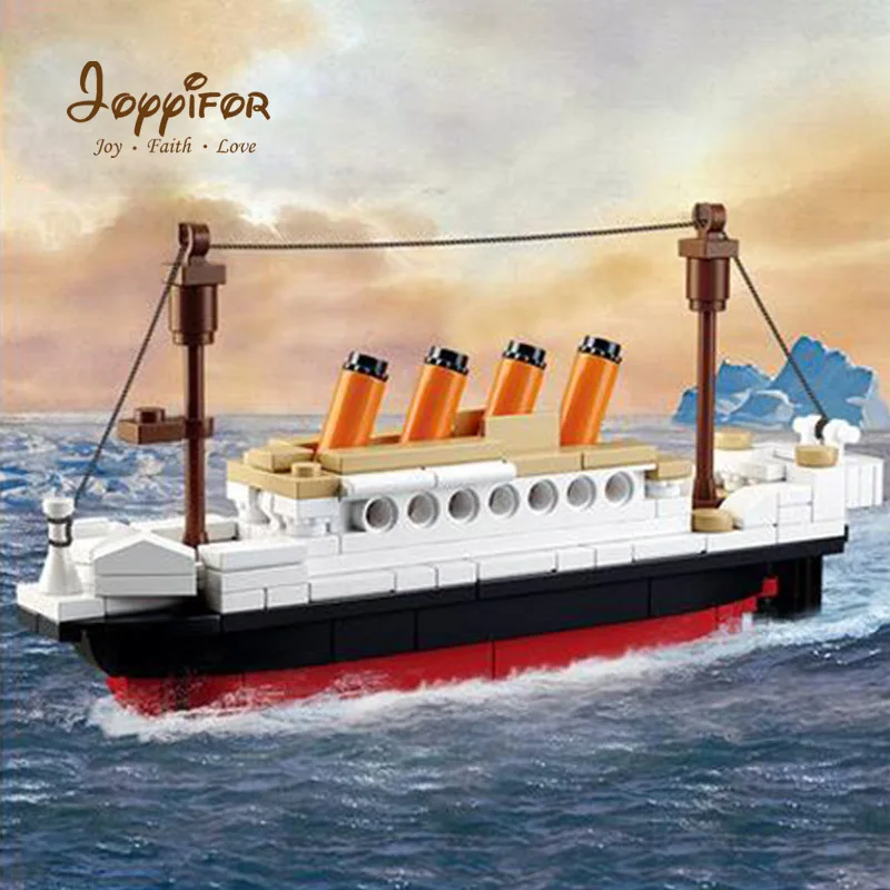 Мини корабль «Титаник» титановая лодка Коллекция Модель Строительные блоки Фигурки игрушки для детей Совместимые