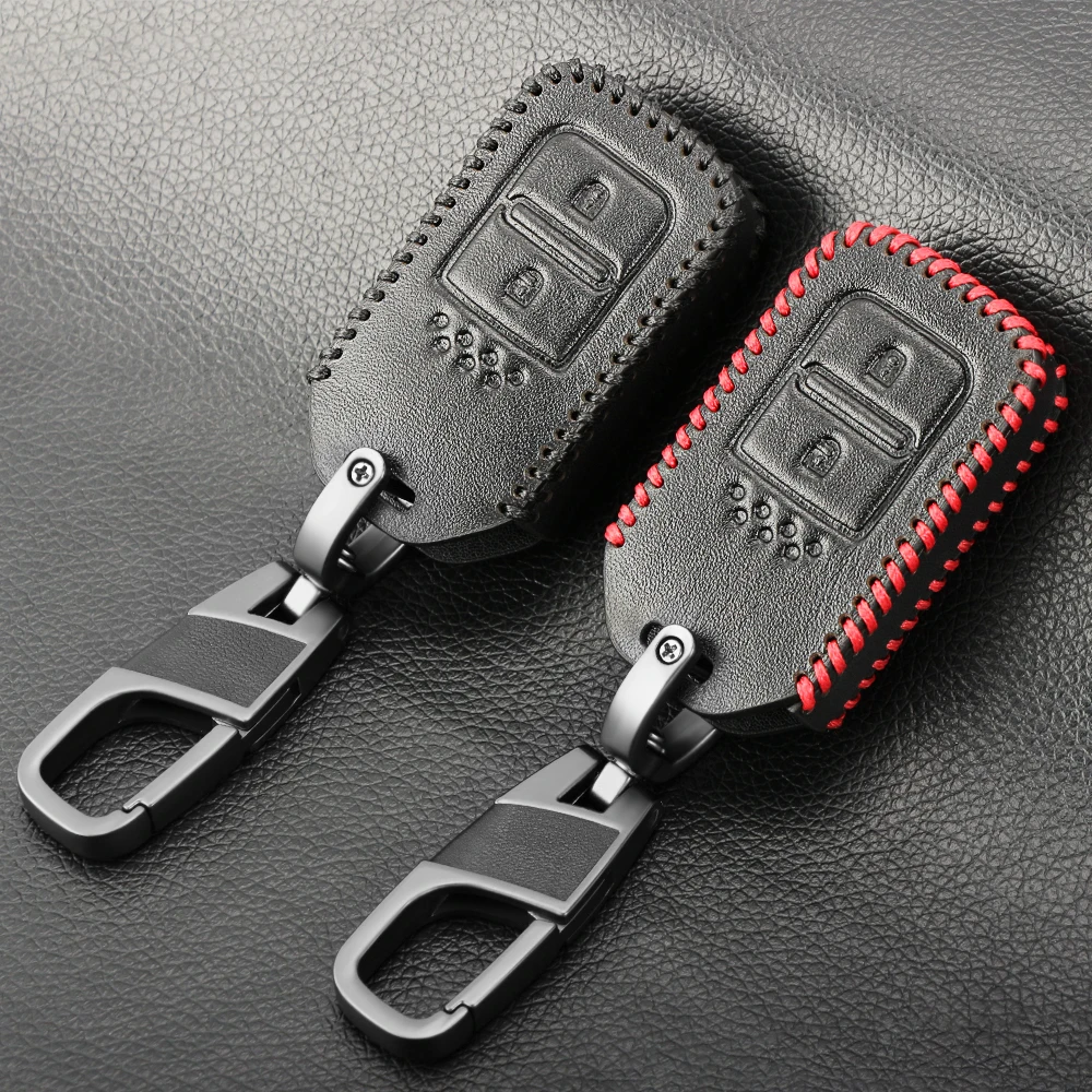 Кожаный 2 кнопки дистанционного ключа автомобиля чехол для Honda Accord EX EXL Civic Crv Crz Hrv Pilot Ridgeline