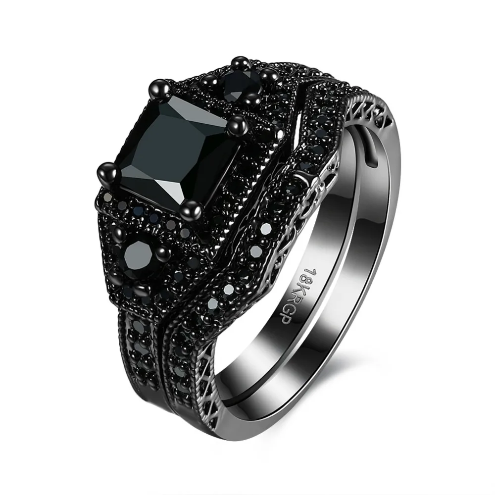 hot sale exquisite black onyx ring black gold filled engagement wedding ring size 6 7 8 - Black Onyx Wedding Ring hot sale exquisite black onyx ring black gold filled engagement wedding ring size 6 7 8 - Black Onyx Wedding Ring