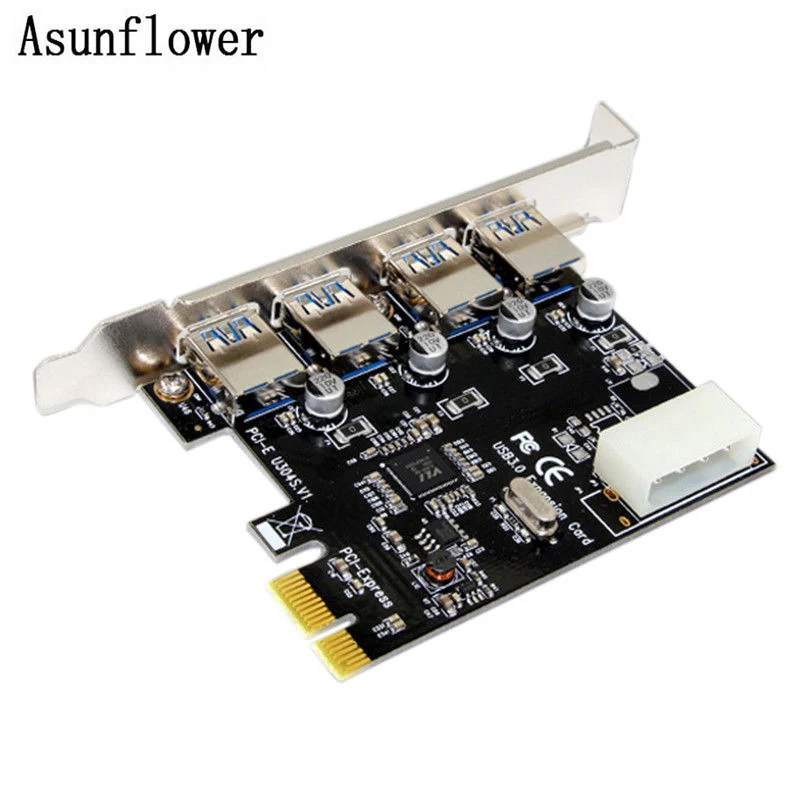 

USB 3.0 PCI-E To USB Riser Card Built-in Desktop Expansion PCI Express Post Card Sata HUB 4 Port High Speed Mini PCI-E Adapter