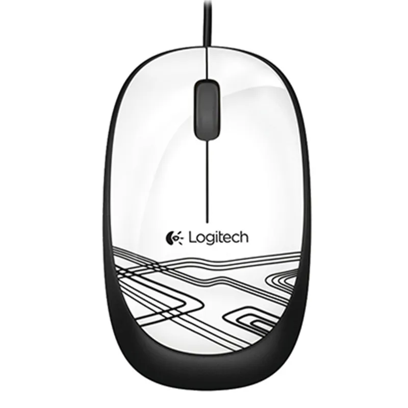 White Logitech проводная мышь геймер M105 геймер мыши Компьютерные аккумуляторная эргономичный компьютер мышка компьютерная Компьютерная - Цвет: White