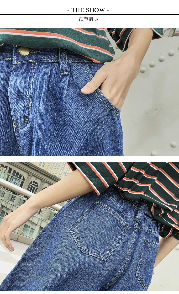Летние женские джинсовые шорты 2019 Новое поступление высокая талия широкие шорты джинсы черные синие белые свободные короткие женские