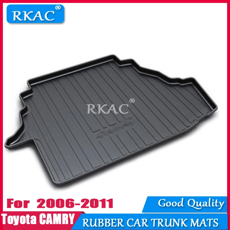 RKAC CUSTOM Fit for TOYOTA 6th CAMRY 2006-2011 Rubber Car TRUNK MAT Waterproof Cargo Liner Interior Accessories Carpet mats |