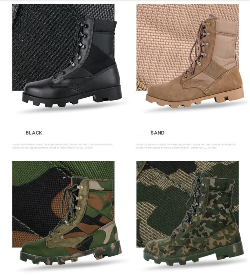 Армейские тактические военные ботинки; черные песочные джунгли; камуфляжные ботинки для альпинизма; дышащие армейские ботинки; защитная обувь