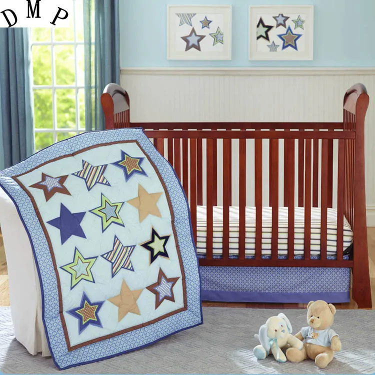 

Promotion! 4pcs embroidered New Arrived crib bed linen baby Bedding set,include(bumper+duvet+bed cover+bed skirt)