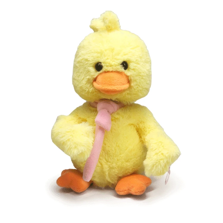 small yellow duck stuffed animal