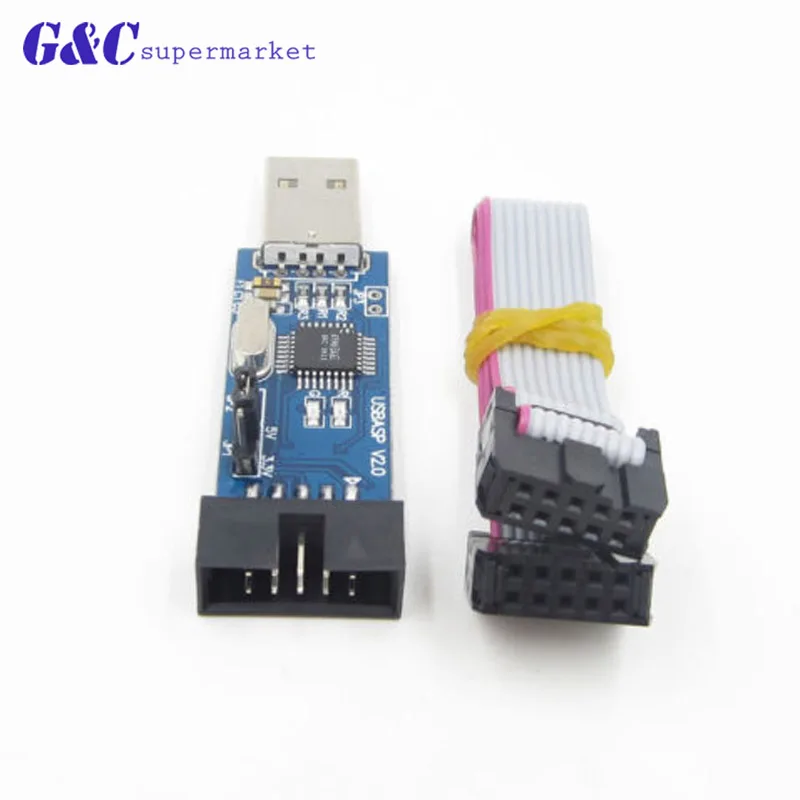 Программатор USBASP USBISP AVR USB ISP ASP ATMEGA8 ATMEGA128 с поддержкой Win7 64K для Arduino|Интегральные