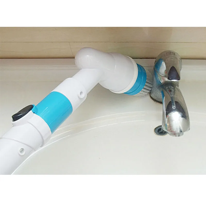 Günstige Turbo Peeling Reinigung Pinsel Elektrische Spin Wäscher Cordless Aufladbare Bad Reiniger mit Verlängerung Griff Adaptive Pinsel Badewanne