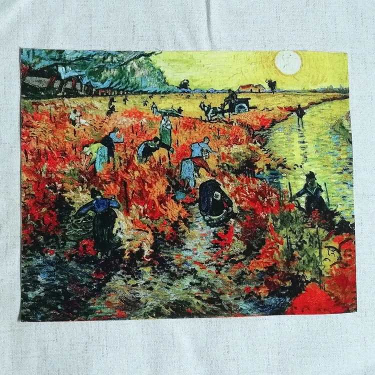 Ван Гог картина маслом ручной работы ткань DIY Пэчворк/позиционирование ...