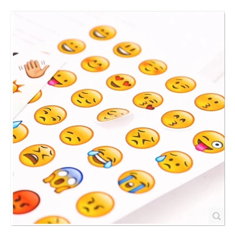 Emoji Smile Face Diary Stickers Posted It Kawaii Planner Memo Scrapbooking Sticker Stationery Child Toy Stickers