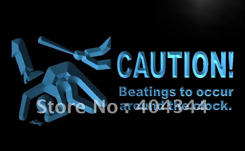 

LK061- Caution Beating to Occur Games Room Light Sign