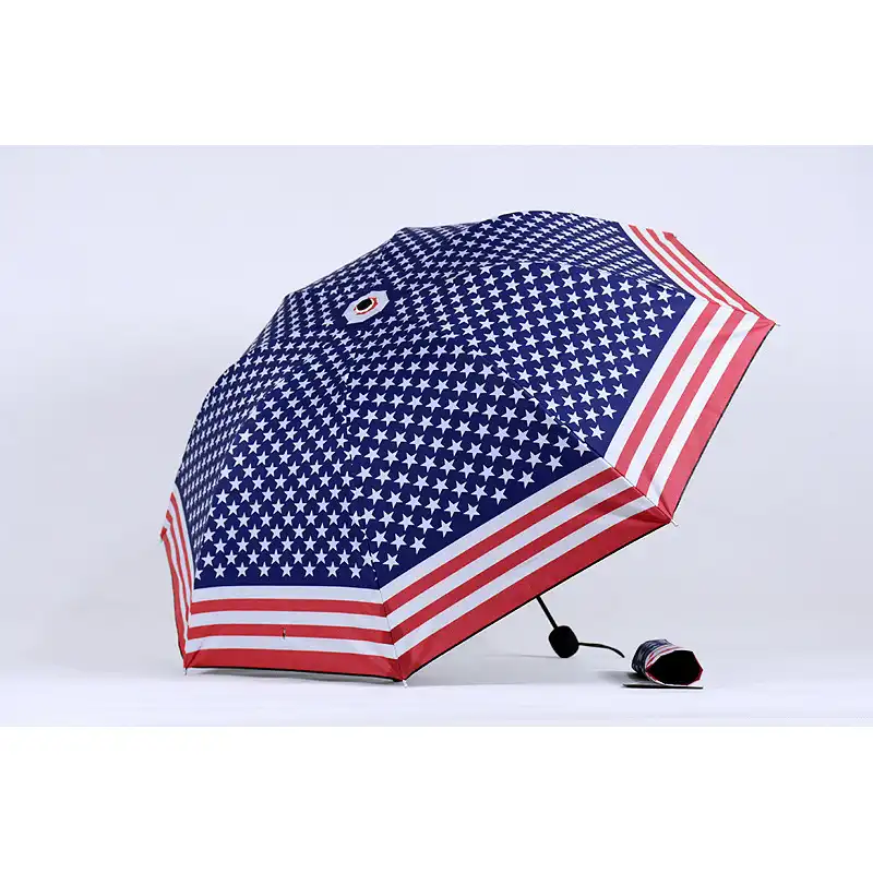 hombres y ni/ñas a prueba de viento compacto y ligero RXYY Paraguas plegable de madera con bandera americana de Estados Unidos para mujeres