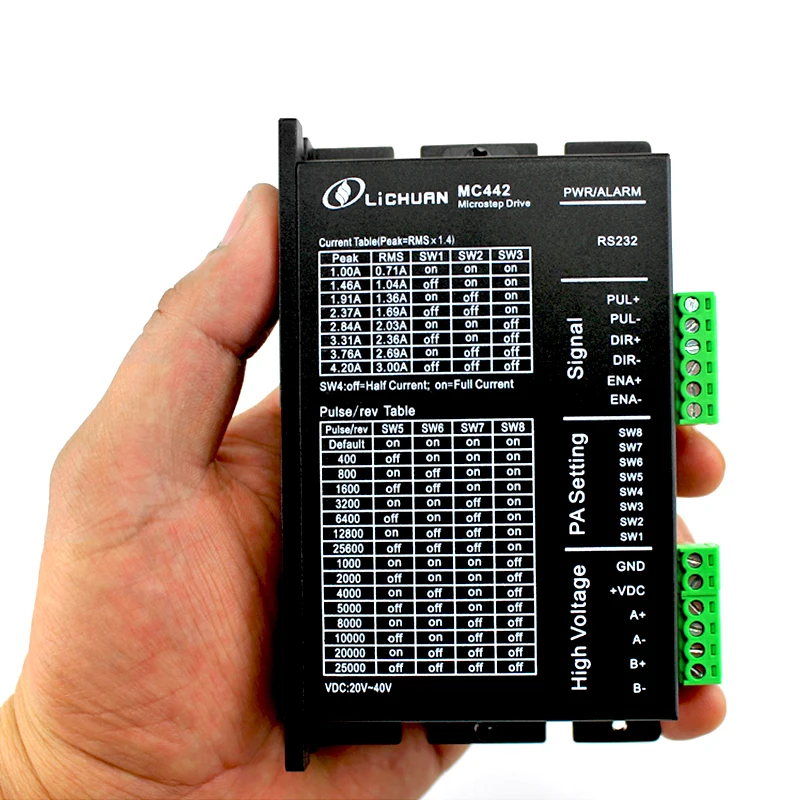 

DSP 32Bit 2 Phase NEMA17 NEMA23 Hybrid Stepper Motor Driver DC24V 3A Adaptation 42 mm 57mm Stepper Motor