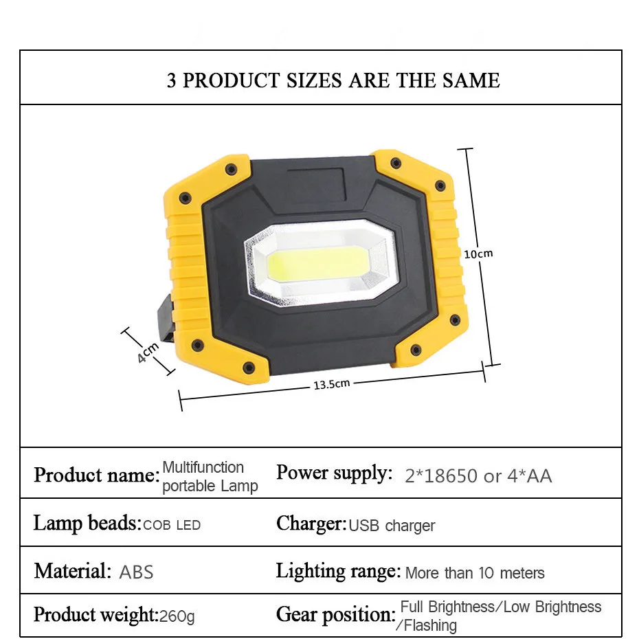 Billige 20W COB Arbeit Lampe FÜHRTE Tragbare Laterne Wasserdichte 3 Modus Notfall Tragbare Scheinwerfer Wiederaufladbare Flutlicht für Camping Licht