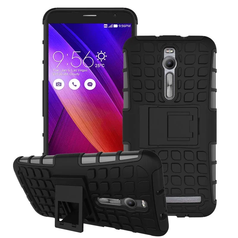 For Asus Zenfone 2 Deluxe ZE551ML Armor Heavy Duty Shockproof Hybrid Kickstand Case Shock Absorbing Cover capa fundas celular |