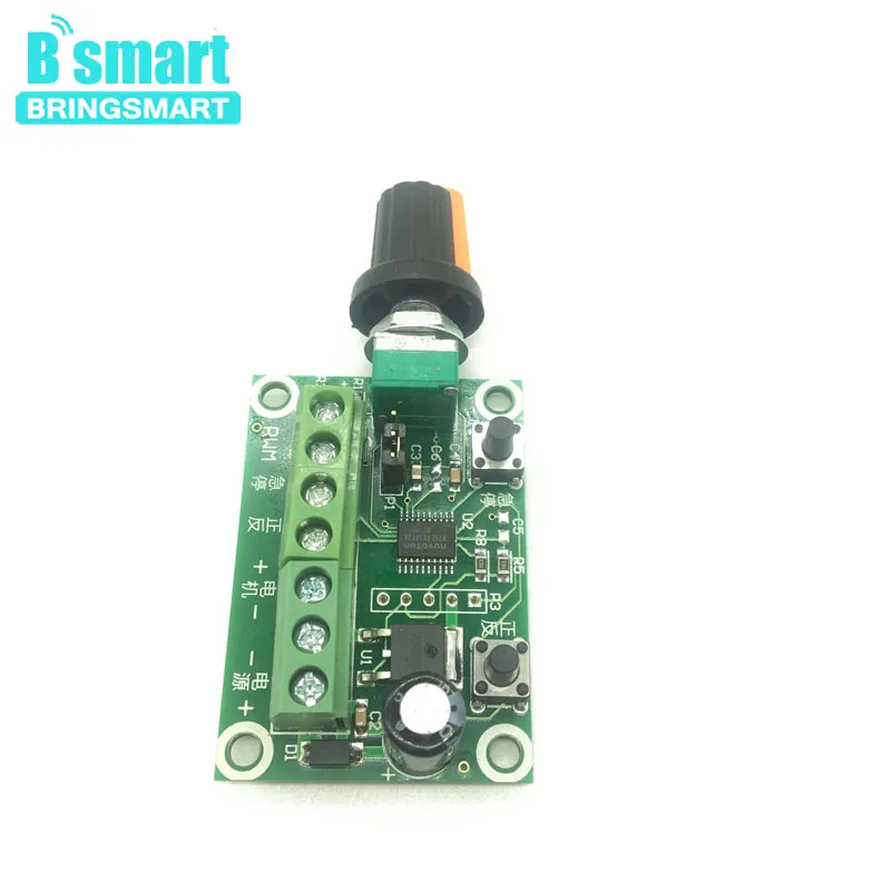 

Bringsmart Brushless Controller Mini PWM Motor Speed Governor 6-30V DC for Single-Phase Motors Stepless Speed Regulator