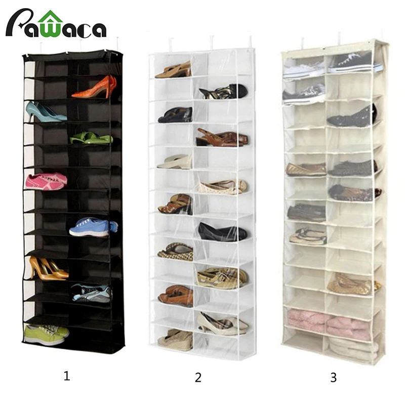 

26 Pocket Shoe Organizer Space Saver Over the Door Organizer Shoe Rack Storage Organizer Holder Folding Door Closet Hanging Bag