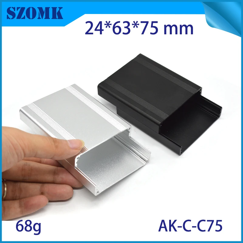 Szomk Custom Diy Extruded Aluminum Heat Sink Enclosure for inverter relay GPS tracker aluminum box audio display junction box (4)