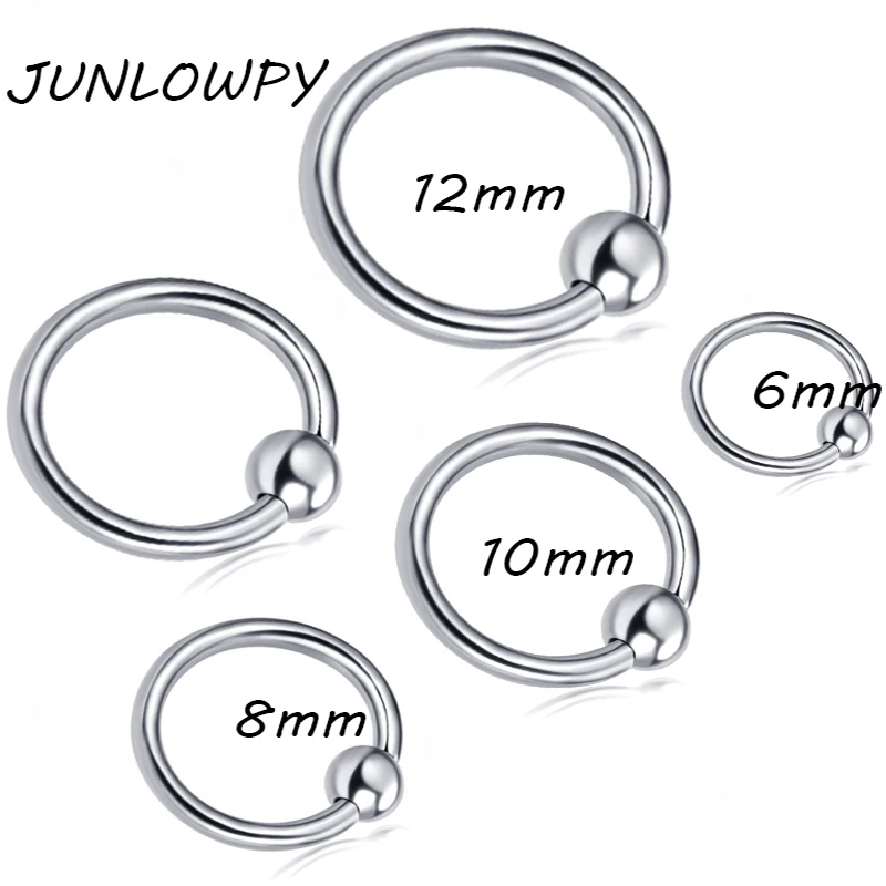 JUNLOWPY, кольца для губ, серьги-гвоздики, нержавеющая сталь, серебро, золото, кольцо, хрящевая спираль, трагус, серьги, пирсинг, ювелирное изделие, Микс, 5 цветов